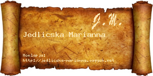 Jedlicska Marianna névjegykártya